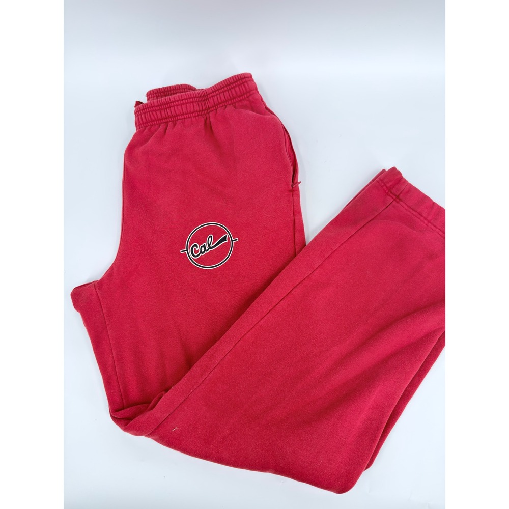 Adidas Sweatpants Cal Berkeley Y2K Women Size Large Red Streetwear Rare Classic
